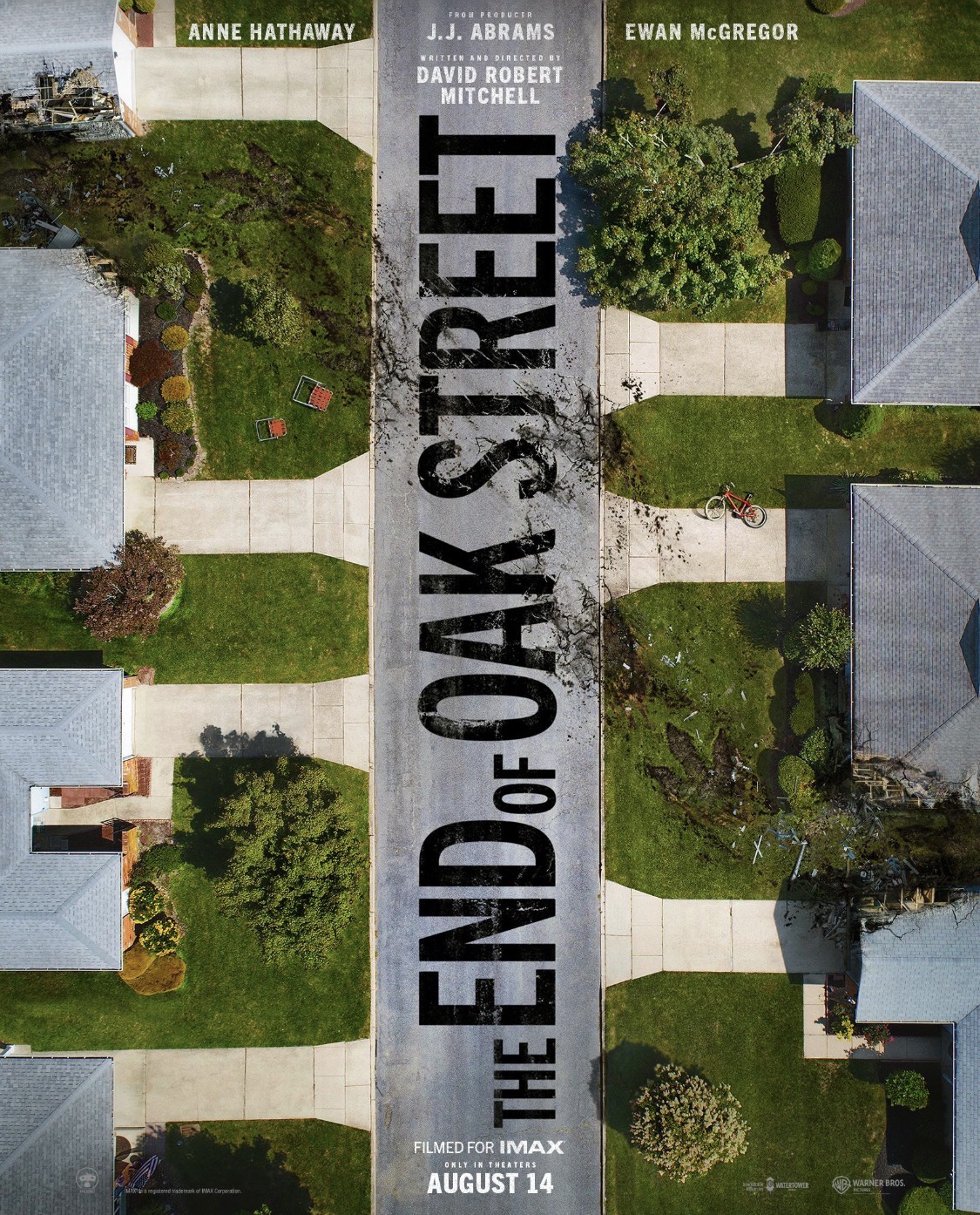 The End of Oak Street — directed by David Robert Mitchell, starring Anne Hathaway and Ewan McGregor, official movie poster