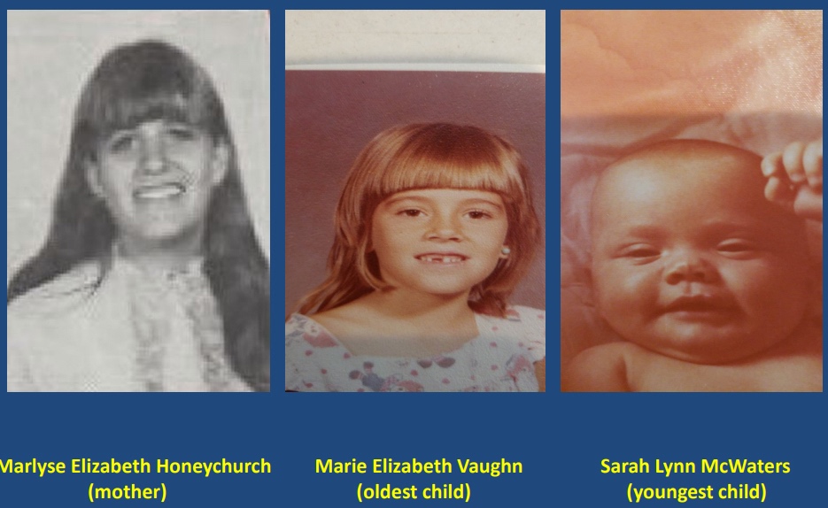 Marlyse Elizabeth Honeychurch, Marie Elizabeth Vaughn, and Sarah Lynn McWaters